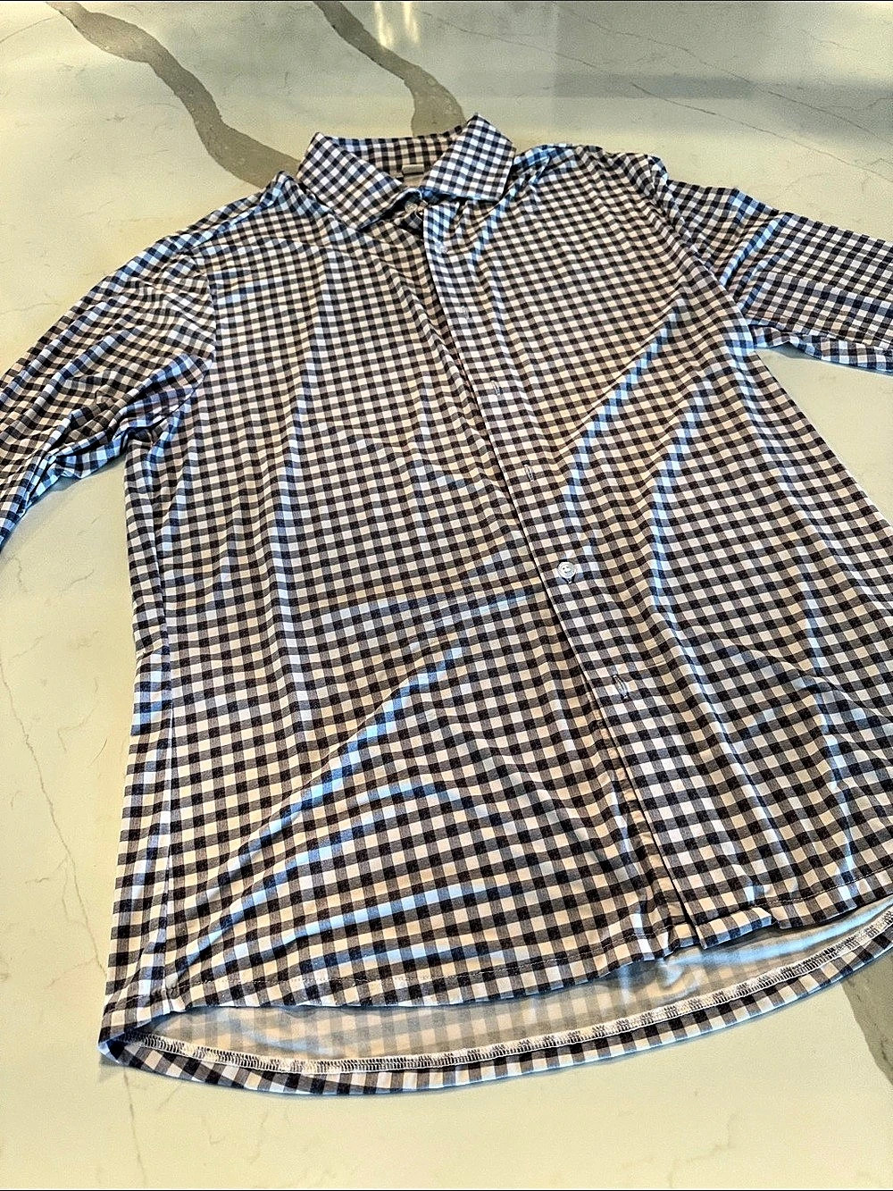 State & Liberty Men's Checkered Polyester Shirt Size Large
